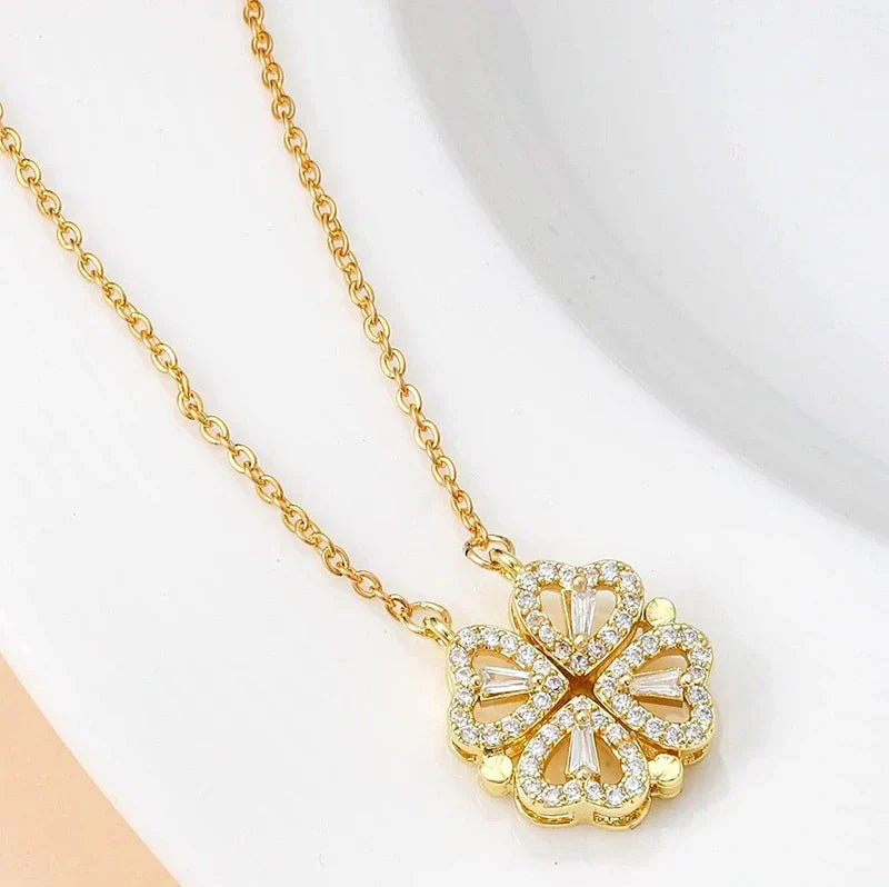 BOÎTE COLLAR CŒUR MAGNÉTIQUE AVEC FLEUR PRÉSERVÉE - My Store