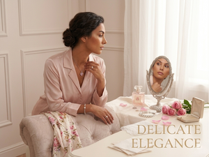 COLLIER COEUR SURELEVE ROSE