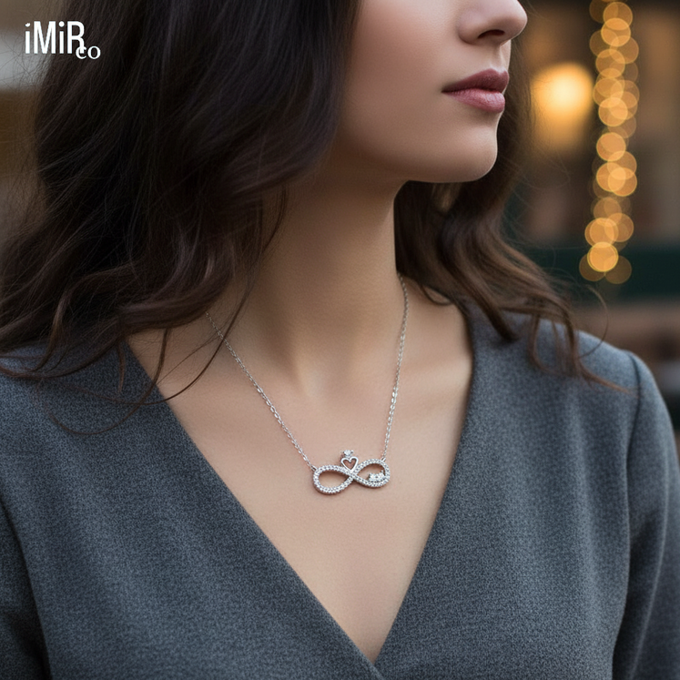 COLLIER INFINITY FANTASY PIERRES DE ZIRCONE